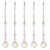 Teardrop & Butterfly Glass Suncatchers HJEW-JM00847-1