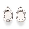 304 Stainless Steel Pendant Cabochon Settings STAS-N114-46A-P-1