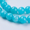 Natural Yellow Jade Beads Strands X-G-G598-8mm-YXS-28-3