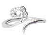 Alloy Rhinestone Cloud Open Cuff Ring PW-WG71001-01-1