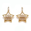 Brass Micro Pave Cubic Zirconia Pendants ZIRC-L100-042G-1