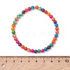 Dyed Natural Freshwater Shell Beaded Strertch Bracelets for Women BJEW-JB13687-4