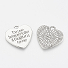 Tibetan Style Alloy Quote Pendants X-TIBE-Q085-04AS-LF-2