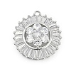 Brass Micro Pave Cubic Zirconia Pendants KK-Q026-12P-4