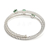 Rack Plating Brass Pave Clear Cubic Zirconia Open Cuff Wrap Bangles BJEW-B110-01P-01-3