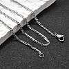 Non-Tarnish 304 Stainless Steel Curb Chain Necklaces NJEW-L162-01B-P-5