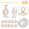 Beebeecraft 10Pcs Natural Rose Quartz Pendants G-BBC0001-37A-2