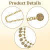 1Pc Ethnic Style Alloy & Iron Coin Tassel Waist Body Chains for Women AJEW-GF0014-23-6