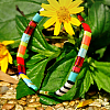 Boho Rainbow Glass Tile Tube Beaded Stretch Bracelets for Women MR7920-8