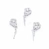 Anti-Tarnish Rhodium Plated 925 Sterling Silver Pendant Ice Pick Pinch Bails STER-I017-073P-1
