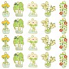 30Pcs 5 Styles Alloy Enamel Pendants ENAM-CJ0007-10-1