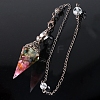 Natural Tourmaline Hexagonal Pointed Dowsing Pendulums PW-WG44BA6-11-1