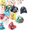 14Pcs 7 Colors Handmade Lampwork Beads LAMP-TA0002-43-3