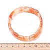 Dyed & Heated Natural Carnelian Faceted Beaded Stretch Bracelets for Women BJEW-K251-08E-5