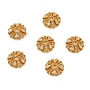 Brass Micro Pave Cubic Zirconia Bead Caps CU-CBA6E4E-07G-1