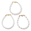 Plastic Pearl Beaded Bracelets for Women BJEW-L716-01G-4