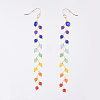 Dyed Natural Malaysia Jade Beads Dangle Earrings EJEW-JE03716-2