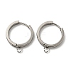 201 Stainless Steel Huggie Hoop Earrings Findings STAS-A167-01P-P-1