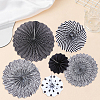 6Pcs Paper Fans Flower for Wedding Birthday Carnival Welcome Party Decorations AJEW-GF0013-45B-7