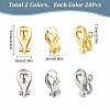 SUNNYCLUE 40Pcs 2 Colors 304 Stainless Steel Clip-on Earring Findings STAS-SC0004-26-2