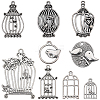 SUNNYCLUE 54Pcs 9 Style Tibetan Style Alloy Pendants TIBEP-SC0002-65-1