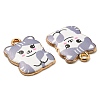 Printed Alloy Pendants ENAM-L042-07G-02-3