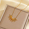 304 Stainless Steel Sun Pendant Necklaces WG29069-01-1