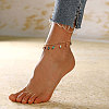Alloy Colorful Enamel Charm Bar Link Chain Anklets for Women FS-WG66C6C-03-2