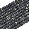 Natural Golden Sheen Obsidian Beads Strands G-P575-A29-6x4mm-2