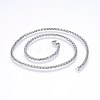 304 Stainless Steel Wheat Chain Necklaces NJEW-F227-05P-01-1