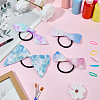 12Pcs 4 Styles Bowknot Cotton Elastic Hair Ties OHAR-SP0001-09-4