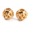 Long-Lasting Hollowed Plated Brass Beads LS-KK-O133-003C-G-2