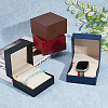 4Pcs 4 Colors Lychee Print Cardboard Watch Storage Gift Box CON-FH0001-54-5