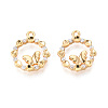 Brass Micro Pave Cubic Zirconia Pendants X1-KK-N263-78C-G-1