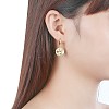 Brass Dangle Hoop Earrings EJEW-BB31950-2