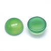 Natural Dyed & Heated Green Onyx Agate Cabochons G-P393-R04-14mm-2