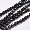 Natural Black Agate Bead Strands G-G962-12mm-12-A-1