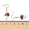 Natural Agate & Shell Pearl Dangle Earrings EJEW-JE07364-5