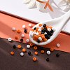 6500Pcs 300G 3 Colors Halloween Glass Seed Beads SEED-LS0001-05-3