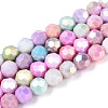 Anti-Tarnish Electroplate Glass Beads Strands EGLA-T021-10mm-15-14-1
