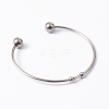 Fashion 304 Stainless Steel Cuff Bangles Torque Bangles BJEW-H473-01M-4