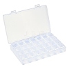 2Pcs Transparent Plastic 28 Grids Bead Containers CON-CJ0001-20-4