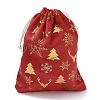 Gold Stamping Christmas Velvet Storage Bags ABAG-Q053-01A-03B-2