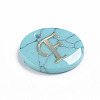 Synthetic Turquoise Charms G-L561-001F-2