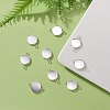 201 Stainless Steel Cabochon Connector Settings X-STAS-F191-15S-D-5