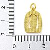 Real 18K Gold Plated Brass Pendants with Shell and Jump Rings KK-D534-04G-03-3