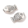 Tibetan Style Zinc Alloy Fish Beads X-TIBEB-R061-097-2