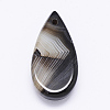 Natural Black Agate Pendants X-G-K178-26D-3