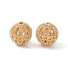 Rack Plating Brass Hollow Beads KK-P219-01A-G-2