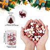 Beadthoven 100Pcs 5 Style Christmas Themed Dyed Natural Wooden Beads WOOD-BT0001-07-10